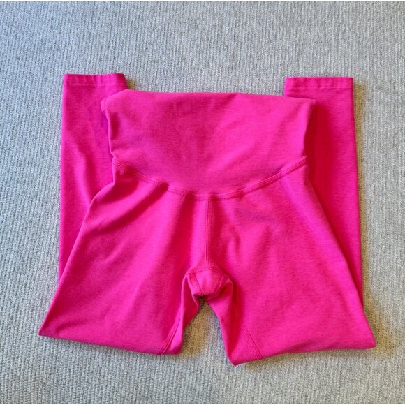Beyond Yoga Maternity Leggings Hot Bright Pink Beyond the Bump Size Small Yoga - Picture 5 of 7